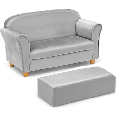 INFANS Kids Sofa with Footstool Cover