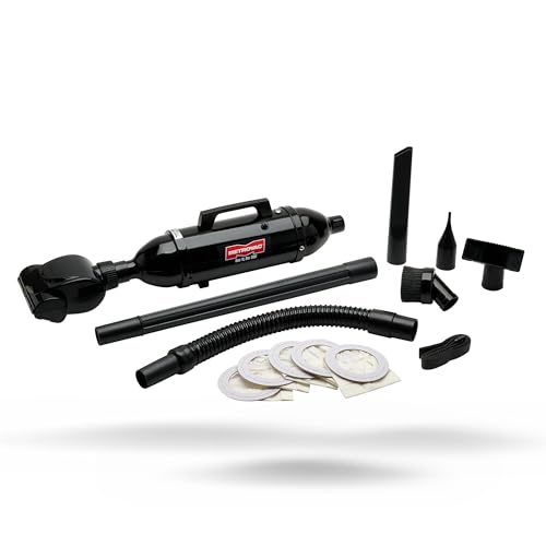 METROVAC VM12500T Vac N' Blo 500W Hand Vacuum & Blower, 120V, Powerful, Lightweight, All-Steel Construction, Dry Pickup, 60" Water Lift, Black Finish
