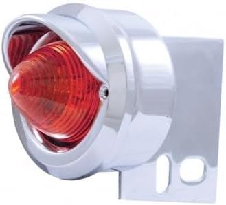 United Pacific 10985 9 LED Beehive Mud Flap Hanger End Light w/Visor - Red LED/Red Lens