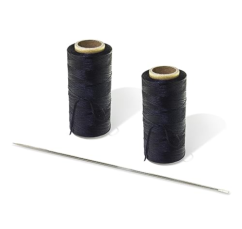 12 Upholstery Large Eye Long Needle Apply to Home or Work Hand Sewing Tapestry Embroidery (12 inch + 2 Leather)