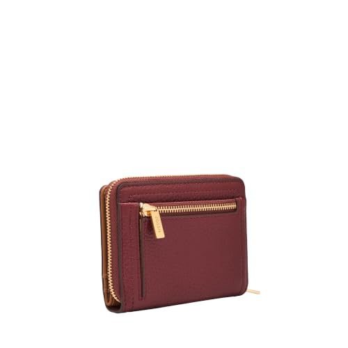 Image of Fossil Women's Logan RFID-Blocking Leather Mini Multifunction Bifold Wallet
