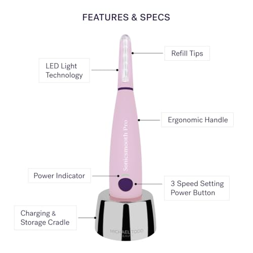 Michael Todd Beauty – Sonicsmooth Pro+ – Com luz LED – Ferramenta Dermaplaning Tecnologia Sonic – Es