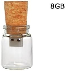 8 GB Glass Bottle with Cork USB Flash Drive (Tran