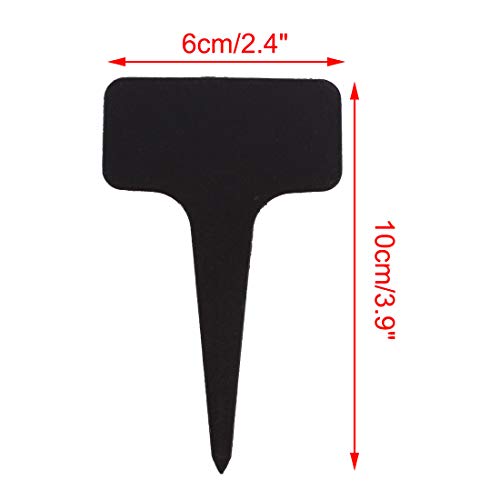 Sourcingmap Plastic Parterre Home Garden Rectangle Shaped Tag Label Marker 50pcs Black - Image 2