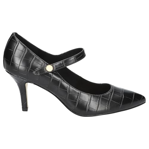 Bella Vita Women's Lainey Stiletto Heeled Pumps, Black Croco, 6 Narrow - image 3