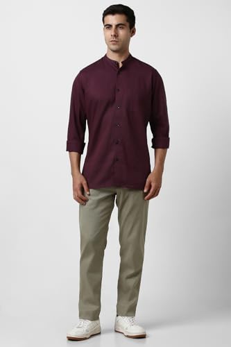 Image of Van Heusen Men Cotton Solid Regular Fit Shirt