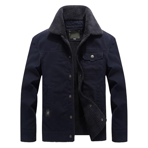 Veste thermique homme en coton avec plusieurs poches contre le froid
