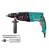 Sulfar Power Action Power Action Machine Rotary Hammer 850W 220V-240V, 50Hz, Capacity 26mm, No-Load Speed 0-1100/min with Rotation/Hammer/Rotation & Hammer SDS Plus (RH850)