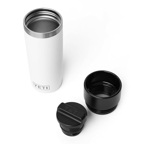Image of YETI Rambler 16 oz Travel Bottle, Stainless Steel, Vacuum Insulated with Leakproof Commuter Cap, White