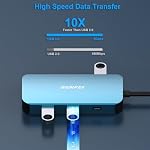 BENFEI USB C Station d'accueil, 8-in-1 USB C Hub avec double affichage triple HDMI, VGA, 3*USB 3.0, 100W Livraison d'électricité, 3.5mm AUX Audio Compatible avec MacBook Pro, XPS et plus encore