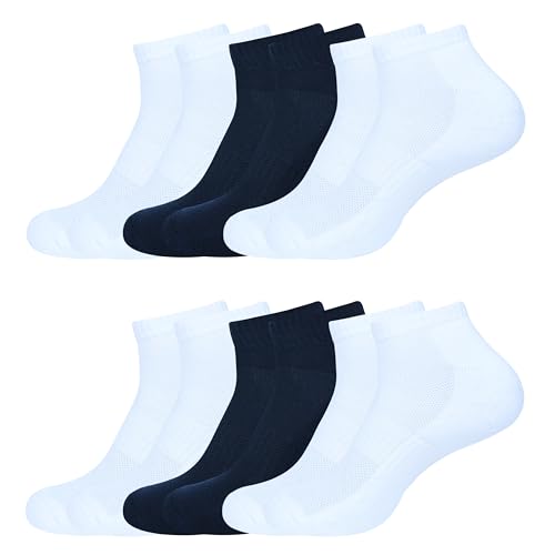Image of Womens Cushioned Ankle Socks, Low Cut Breathable Casual Super Soft, Multi Color Options Size 4-7, 6-9