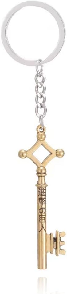 AOT Erens Key Keychain - Shingeki No Kyojin Anime Charm - Christmas Gifts for Kids Girls Teens Women Men and Fans