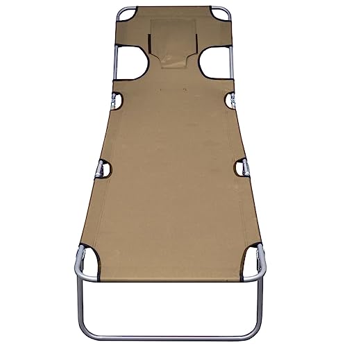 Chaise Longue avec Dossier Réglable et Coussin Tête Siège Extérieur Confortable - 4