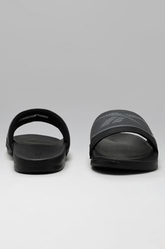 Image of Pu Slide Forel Slide - Men Black Sandals & slippers