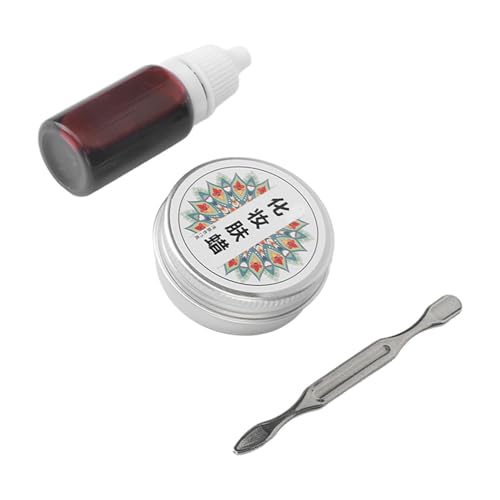 Yinhing Cera para Cicatrices de 0,53 Oz, 10 Ml, Falsa para Efectos de Heridas, Cera Artificial para la Piel con Espátula para Halloween, Cosplay, Maquillaje Teatral y Efectos Especiales