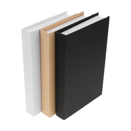 LOGOFUN 3pcs Decorative Book Props Fake Book Storage Box Simulation Book Model for DIY Home Office Bookshelf Decoration