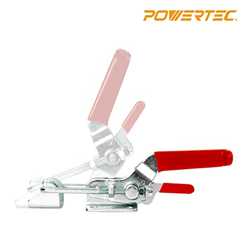Powertec 20340 Heavy Duty Adjustable Latch-Action U Bolt Self-Lock Toggle Clamps 40341-2000 Lbs Holding Capacity, 2Pk #TOP2
