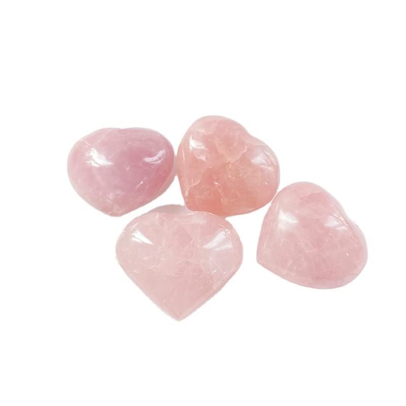 WGPHD Meditation Home Natural Crystal Gemstone Rose Quartz Heart Jewelry Art Collection (Size : 500-550g)