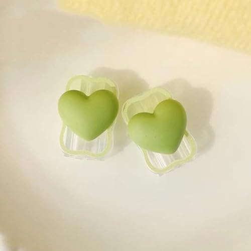 Image of INEFABLE Charger Case Cover Protector with 3D Cute Pattern for iPhone Charger only 18W & 20W, Data Charging Cable Wire Saver Protective Cable Cover Full Protection - Set Of 1 (Green Heart)