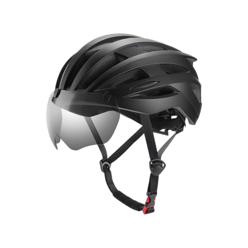 Generic Casco de Ciclismo Ligero con Visera Magnetizada, Ajuste Ergonómico para Adultos, Hombres y Mujeres, Casco de Equitación, 24 Orificios de Ventilación (62-65cm)