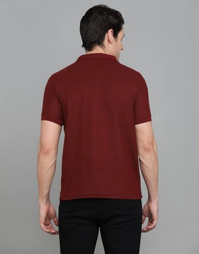 Image of INKKR Men Regular Fit Polo Neck Half Sleeve Solid Casual T-Shirt with Chest Pocket | Pack of 3