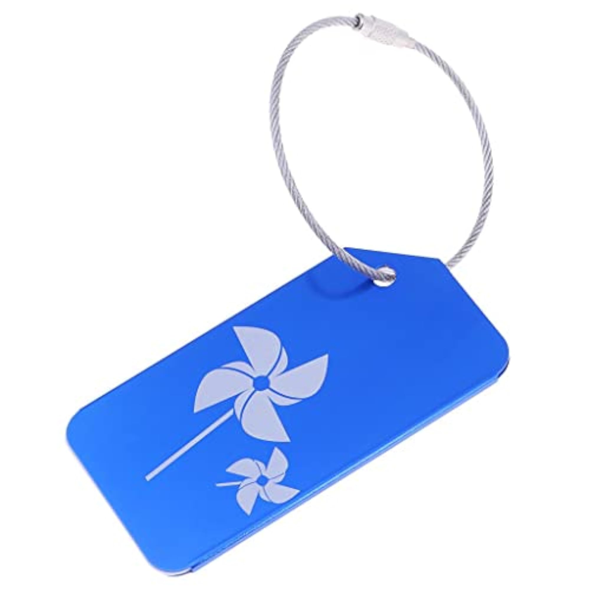 Metal Luggage Tag Card, Windmill Design
