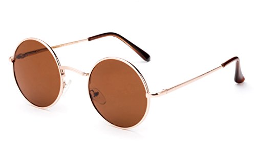 Retro Round Small 48mm Vintage Hippie Round Polaroid Sunglasses Driving Polarized Glasses Steampunk Sunglasses4