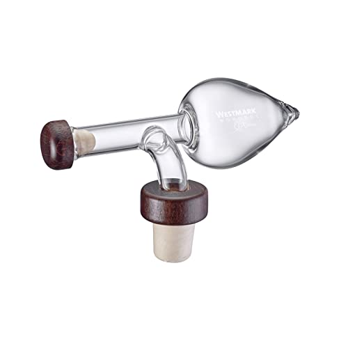 Westmark Cuchara dosificadora de 35 ml para licores, vinagre o aceite, hermética, vidrio/plástico/madera, gourmet, transparente/marrón, 99033380