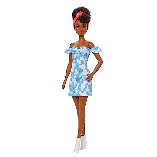 Muñeca Barbie Fashionistas #185 con vestido y accesorios miniatura 2