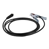300A Hochleistungs-Schweißerdungsklemme für MIG- und WIG-Schweißgeräte - hitzebeständiger isolierter Griff, rutschfestes, ergonomisches Design, 1m/2m/C(2M)