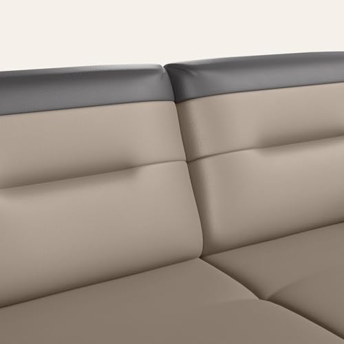 Image of Interio by Godrej Sofa Vespera 2 Seater Synthetic Leather Sofa for Living Room, 3-Years Warranty, Solid Wood, Peanut and Black