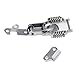 MY MIRONEY 4Set Compression Spring Toggle Latch Lock 304 Stainless Steel Spring Loaded Draw Latch Clamp Cabinet Boxes Toggle Hasp Latch with Lock Hole, 2.32