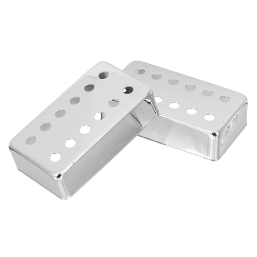 BAZEITFLOW 2個 エレキギター用メタルピックアップカバー 銅製保護カバー 対応 ハムバッカー用 耐錆 防汚設計 ピックアップ保護に