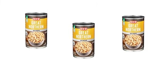 H-E-B Beans 15oz - 3 cans (Great Northern)