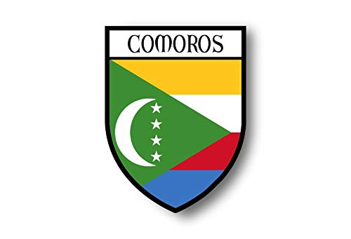 Akachafactory Autocollant Sticker Voiture Moto Blason Ville Drapeau Comores comorien