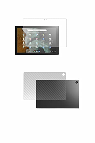 【2枚組(画面+背面)】ClearView(クリアビュー) Asus Chromebook Detachable CM3 2021年3/4月モデル 10インチ用【高機能反射防止】液晶保護フィルム 高機能反射防止(スムースタッチ/抗菌)タイプ+カーボン調 背