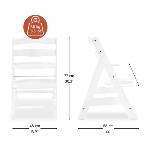Image of hauck Alpha+ Grow Along Booster High Chair with Tray Table, White /Grey