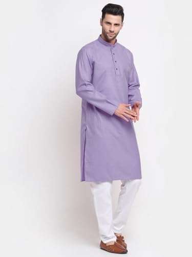 Image of KRAFT INDIA Men Cotton Stripped Kurta ONLY