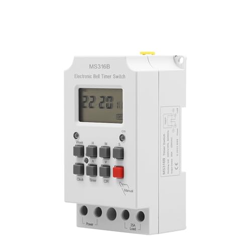 Contrôleur de temps MS316B 220V 25A avec 68 programmes ON OFF - 4