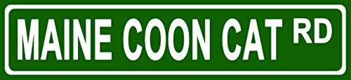 Makoroni - Maine Coon CAT Cats Pets Aluminum Metal 4x18 inc. Decorative Street and Room Sign