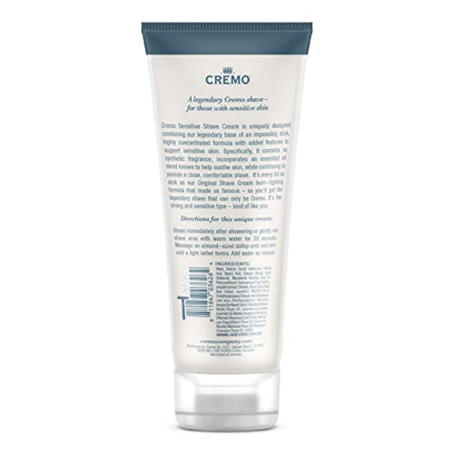 Image of Cremo Sensitive Shave Cream, Astonishingly Superior Ultra-Slick Shaving Cream for Men, Fights Nicks, Cuts and Razor Burn, 6 Fl Oz (Pack of 2)