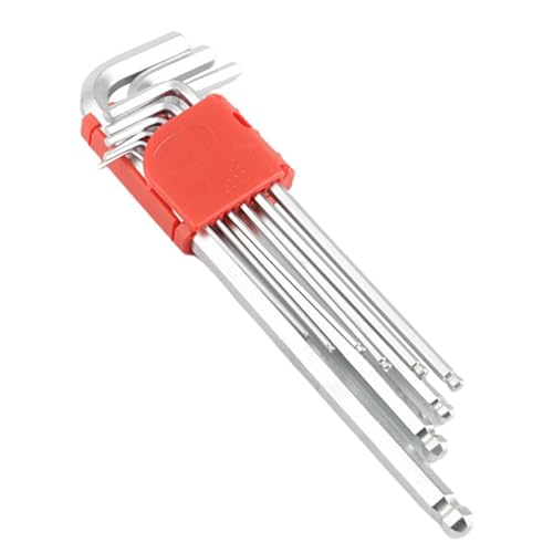 Strumento Di Serraggio Esagonale - Cacciavite Esagonale A Forma Di L Con Chiave A Brugola Da 9 Pezzi | Set Chiavi A Brugola Con Testa Sferica Lunga | Chiave A Brugola Estesa, Chiave A Testa Sferica