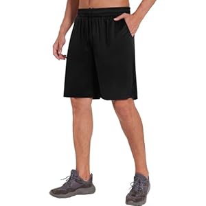 Basketball Gym Mens Shorts – Athletic Quick Dry Black Workout Shorts with Pockets for Casual Running Activewear