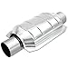 MagnaFlow Universal Catalytic Converter Standard Grade Federal/EPA Compliant 91004 - Stainless Steel 2in Inlet/Outlet Diameter, 13in Overall Length, No O2 Sensor - Standard Grade Replacement
