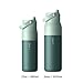 LARQ Bottle Swig Top 34oz - Insulated Stainless Steel Water Bottle With Built-In Silicone Handle | BPA Free | Reusable Water Bottle for Sports, Gym, and Travel, Eucalyptus Green