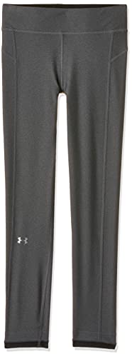 Under Armour Women s HeatGear Armour Ankle Crop Leggings , Charcoal Light Heath (019) Metallic Silver , X-Small