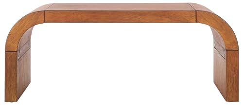 SAFAVIEH Home Collection Liasonya Natural Brown Curved Coffee Table