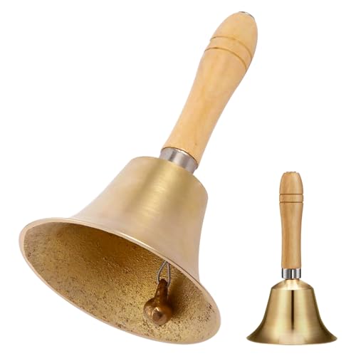 GmeDhc Metal Chimes, Hand Bells, Christmas Bells, Santa Claus Bell for School Reception Dinner Hotel Service Decorate Home