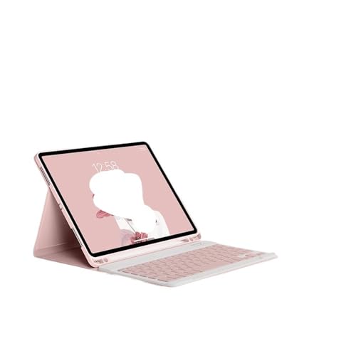 Étui iPad Pro 12.9 rose avec clavier magnétique kuaijiexiaopu pour travailler au café