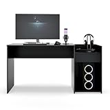 Mesa Para Computador Eros Escritório Quarto Escrivaninha Pc Gamer (Preto)
